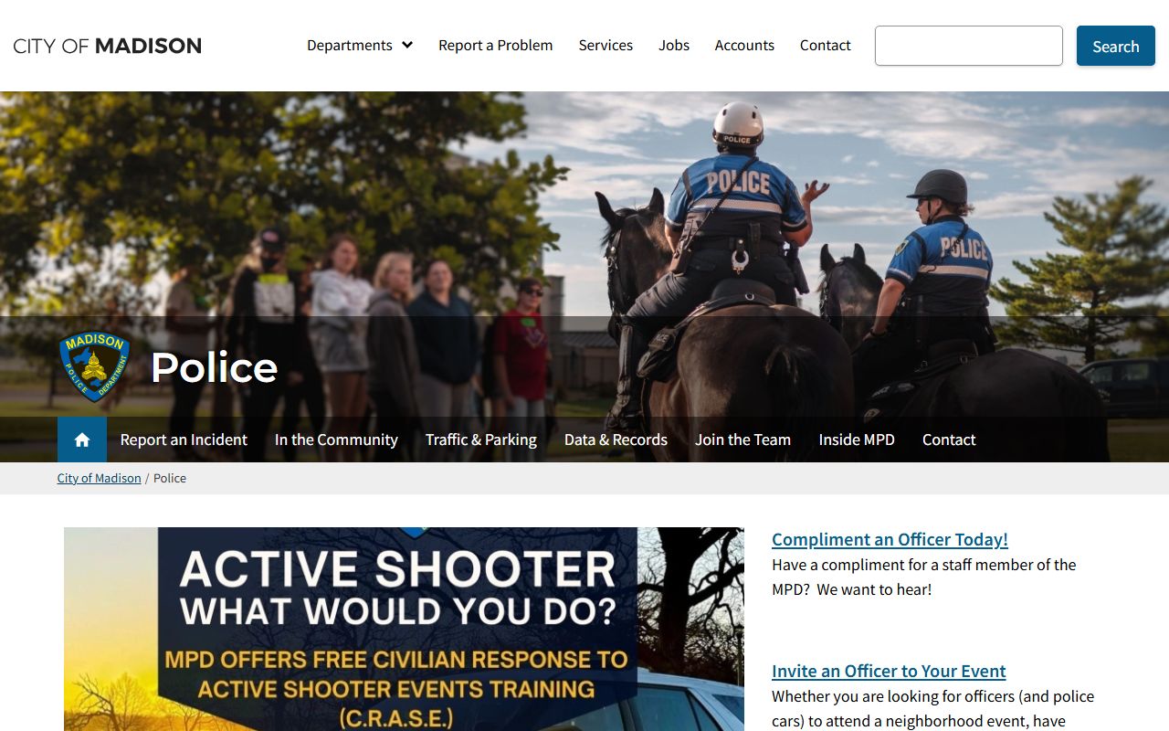 Madison Released Inmates at Madison Police Department