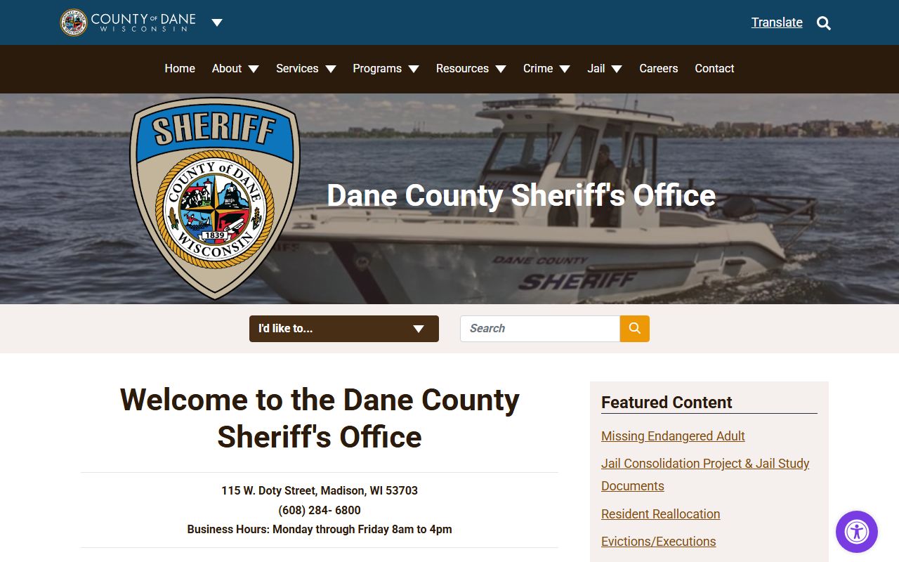 Dane County Released Inmates sheriff office image