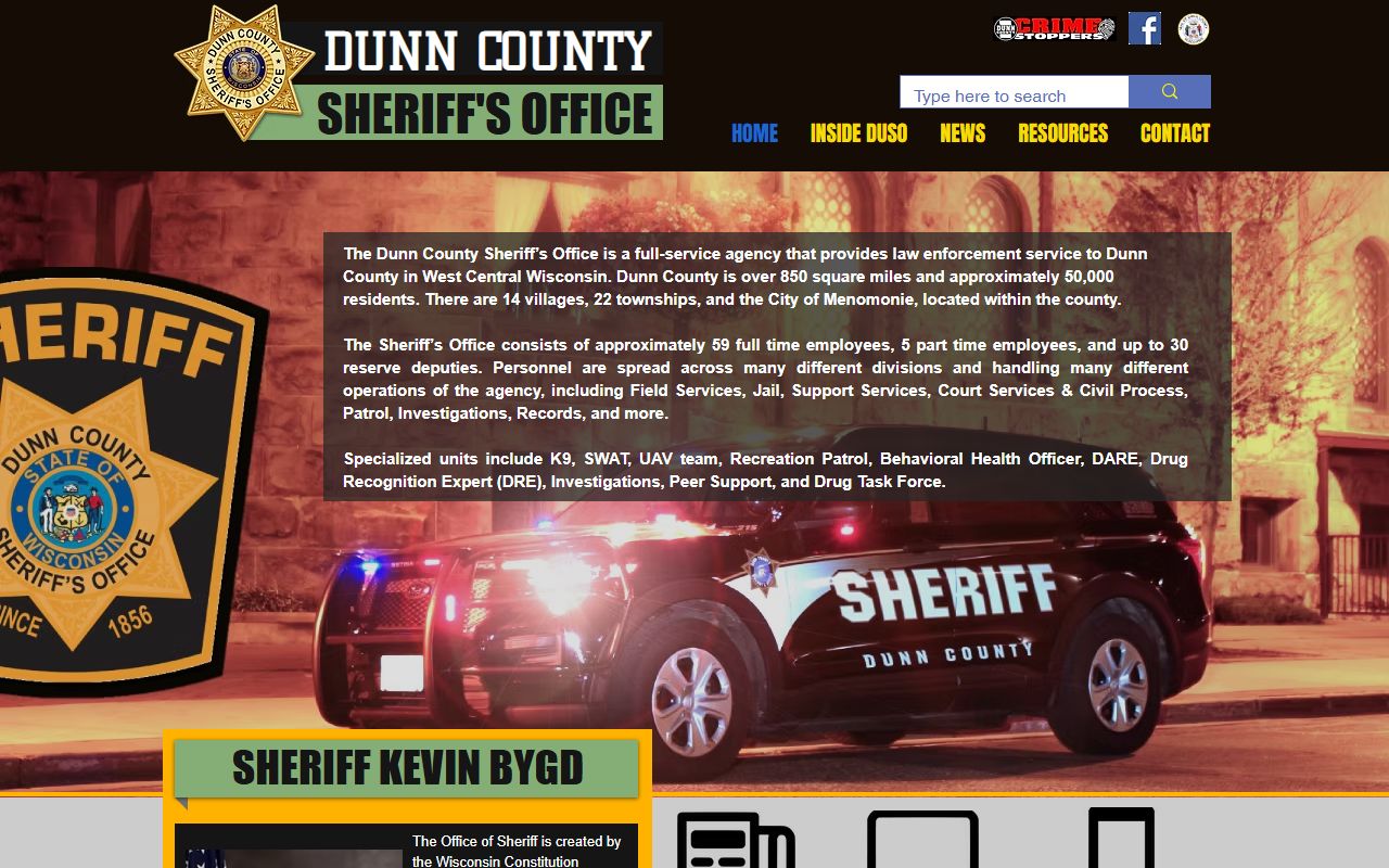Dunn County Released Inmates sheriff office image