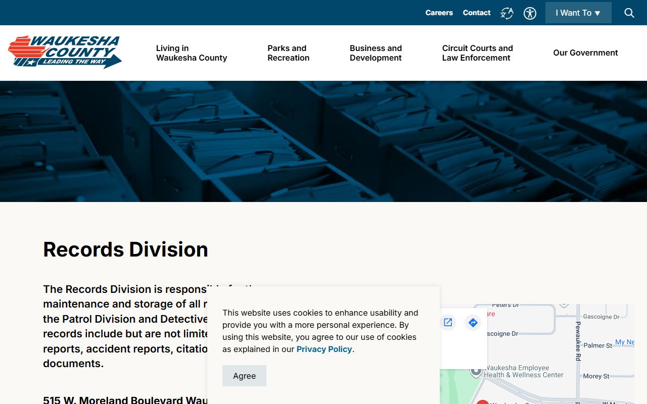 Waukesha County Released Inmates records division image