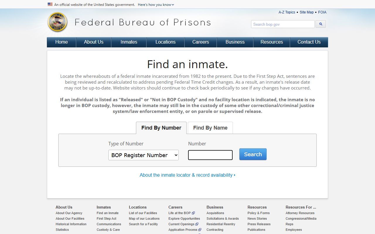 Wisconsin Released Inmates federal bureau of prisons locator image