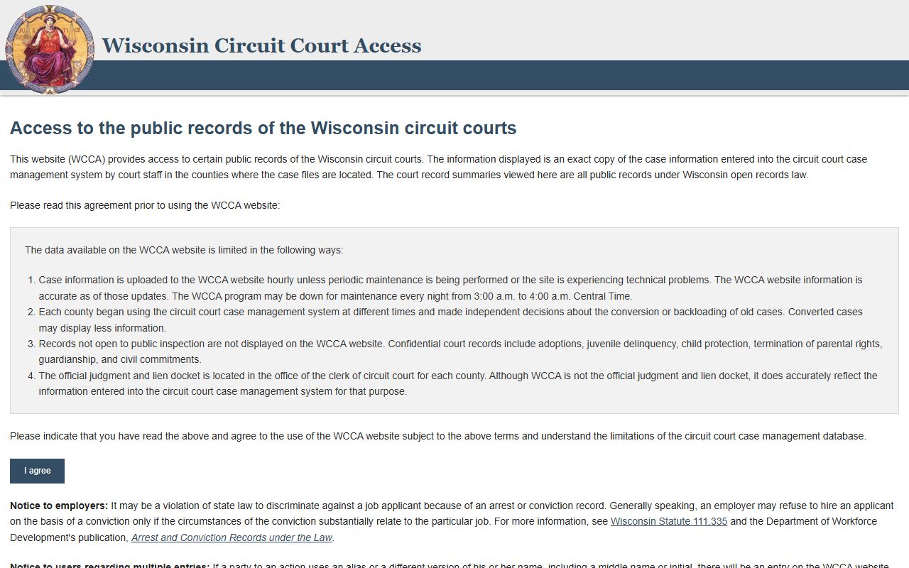 Wisconsin Released Inmates court access image
